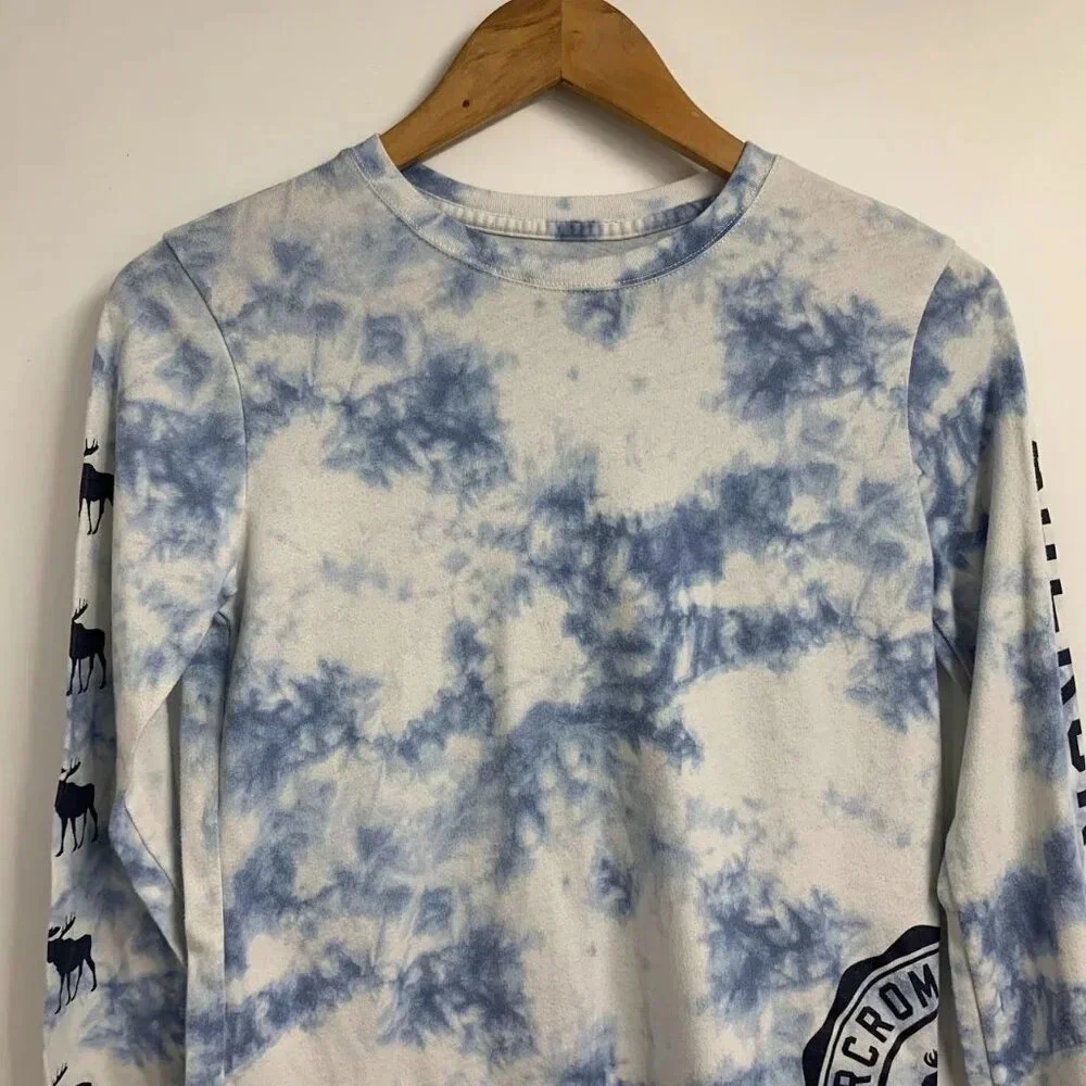 Abercrombie&Fitch Boys Camouflage & Tie Dye Long Sleeve Crew Neck Shirts Sz 11/1
